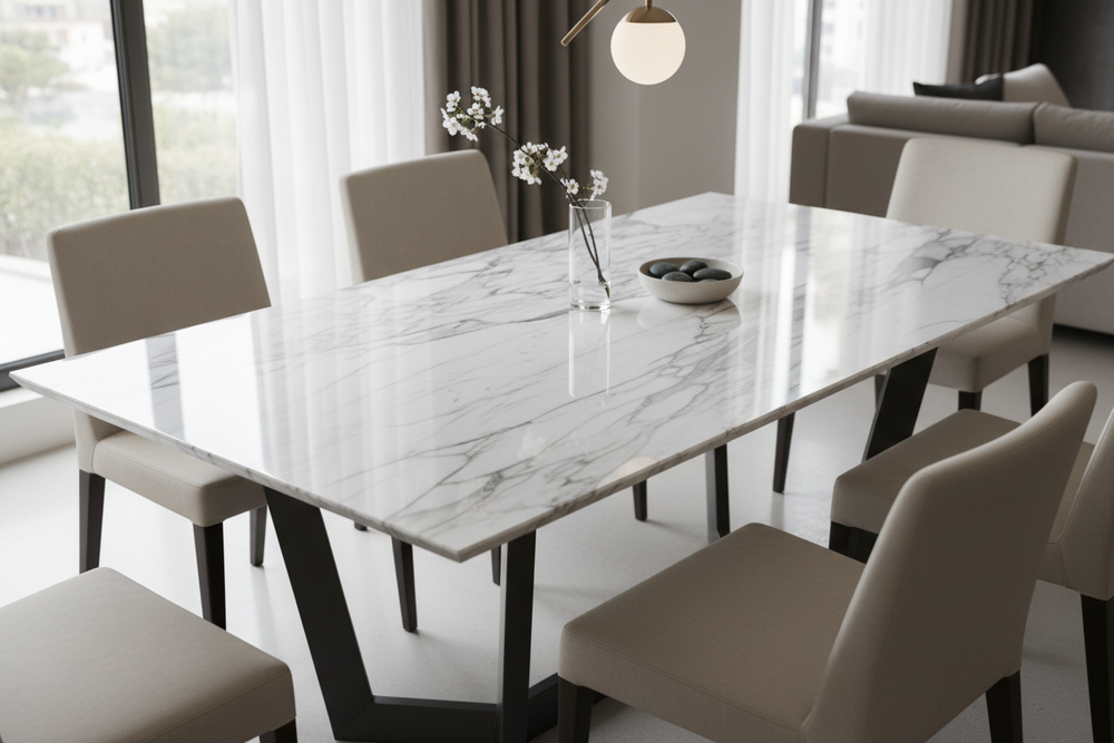 Marble Top Dining Table